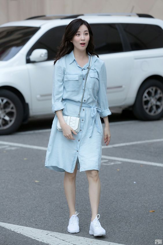 Xinh Như Sao Hàn Với Những Mẫu Váy Jean Sành Điệu, Thời Thượng - Thời Trang  Neva - Luôn Đón Đầu Xu Hướng