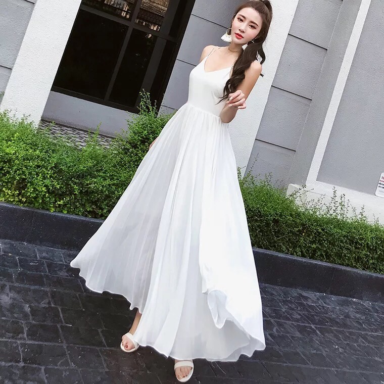 váy trắng dài qua gối giá tốt Tháng 8 2023  Mua ngay  Shopee Việt Nam
