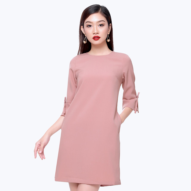 váy suông chữ a cho người béo, váy chữ a cho người mập, váy chữ a cho người béo bụng, mẫu váy chữ a cho người béo, váy suông chữ a tay lỡ