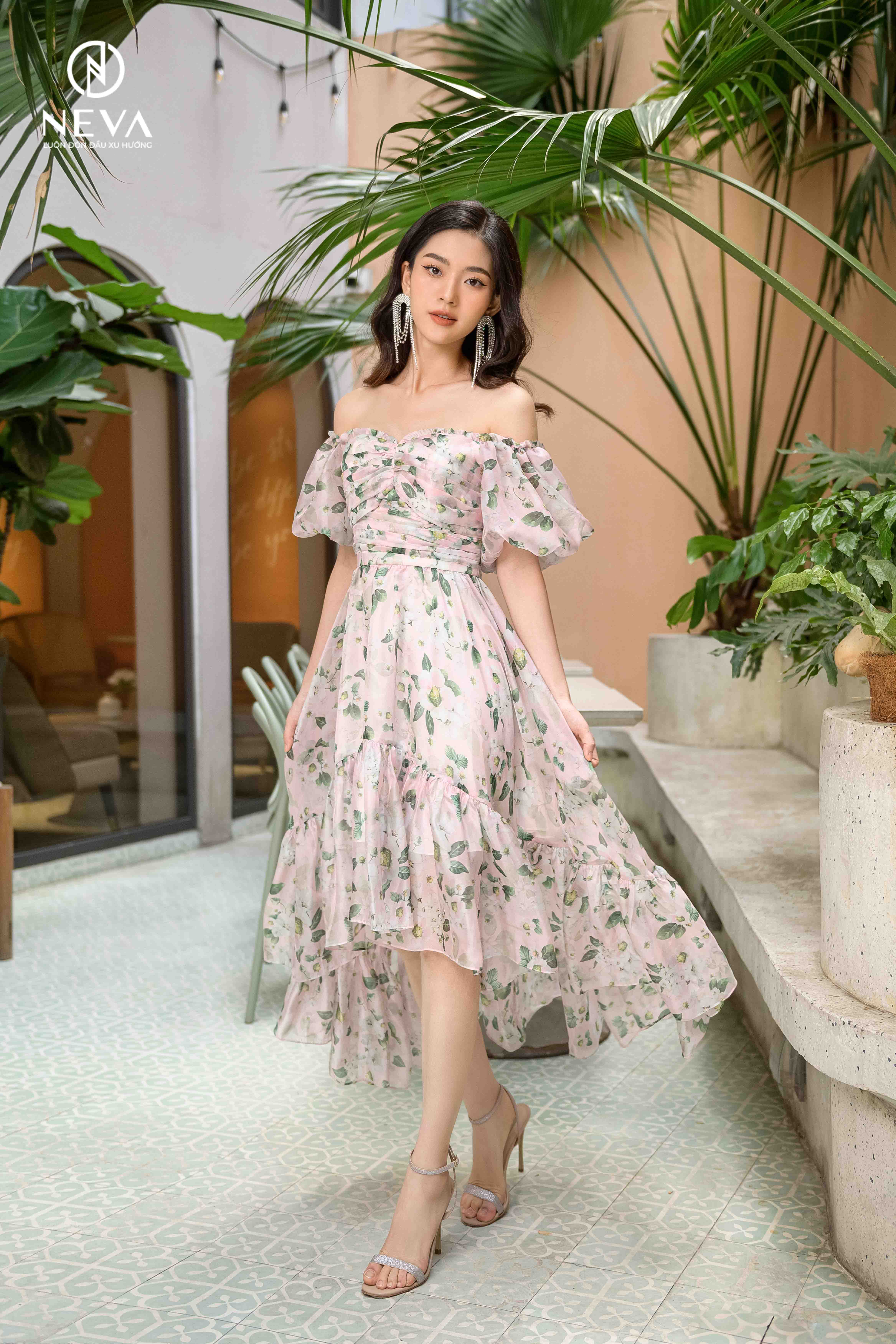 RX26  Váy hoa nhí cổ thắt nơ  Váy tiểu thư vintage hợp mùa thu đông lên  hình siêu xinh   Shopee Việt Nam