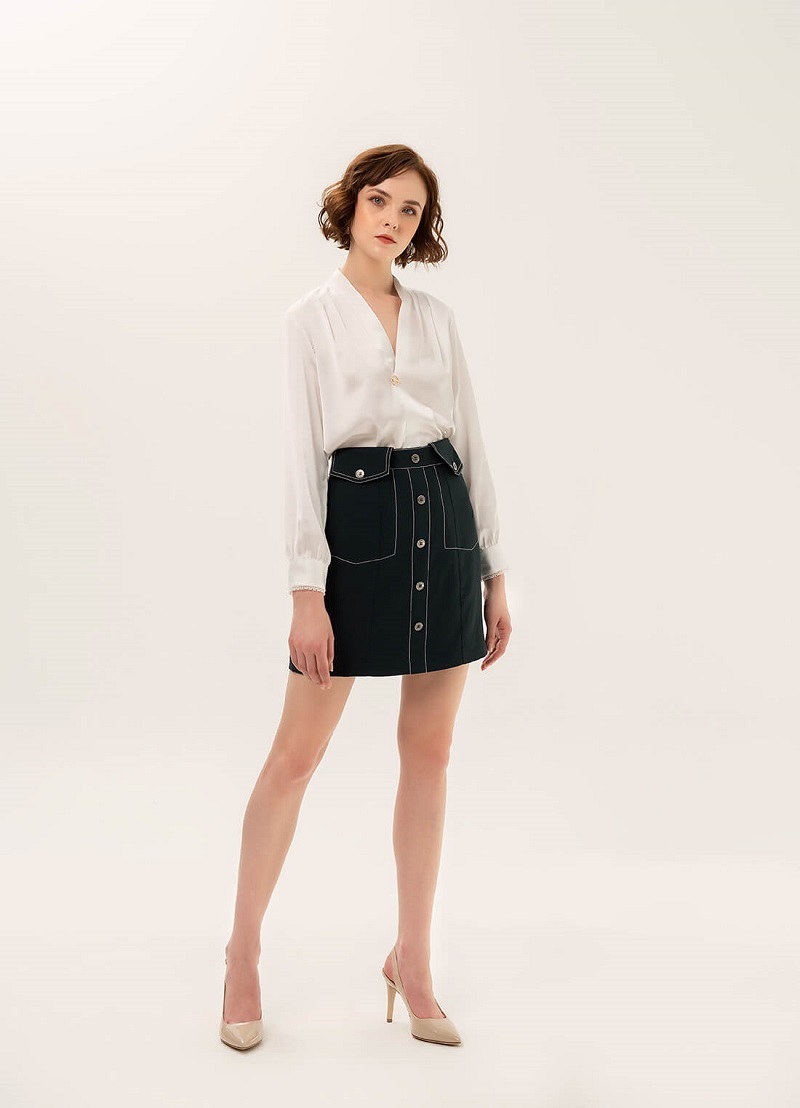 5 cách phối đồ đẹp với chân váy ngắn chữ A cực lôi cuốn cho năm mới   BlogAnChoi