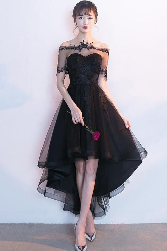 Đầm xòe màu đen thiết kế cổ vuông đính ngọc trai  Đầm xòe đẹp