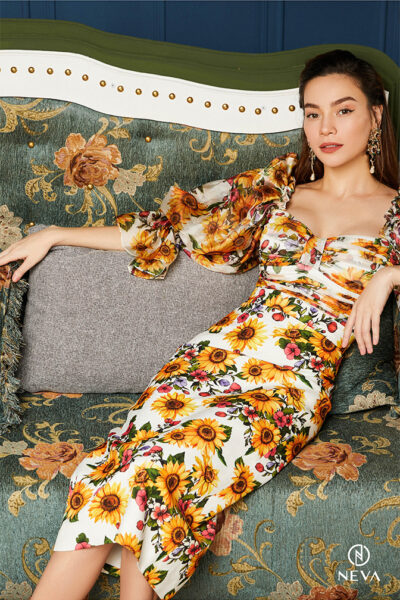 Alternative view of 20SNDKC175HT-015 Đầm hoa hướng dương