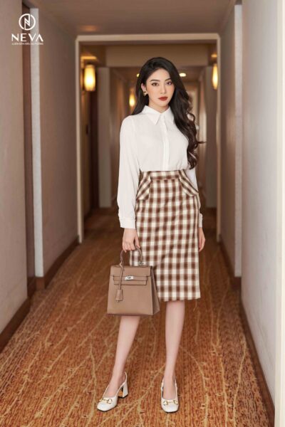 Alternative view of Áo sơ mi  trắng cổ Đức 21F1W140407T010