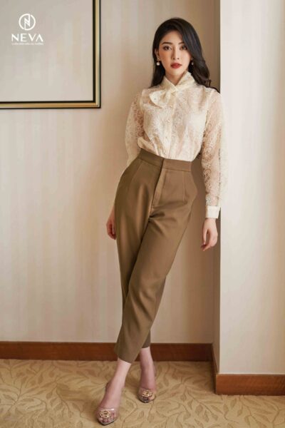 Alternative view of quần bagyy basic nâu  21F1W220406T019