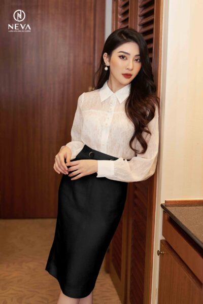 Alternative view of CHÂN VÁY BÚT CHÌ 21F2W310424T011