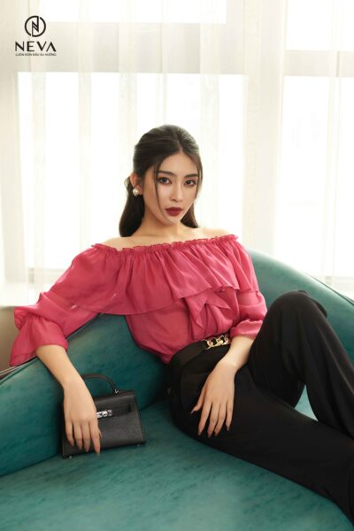 Alternative view of Sơ mi trễ vai dài tay 22S2W140502T021