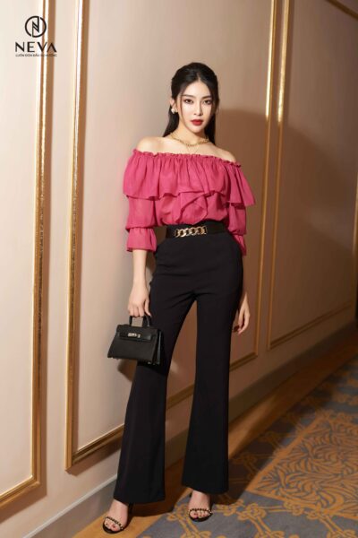 Alternative view of Quần ống loe basic 22S2W220502T011