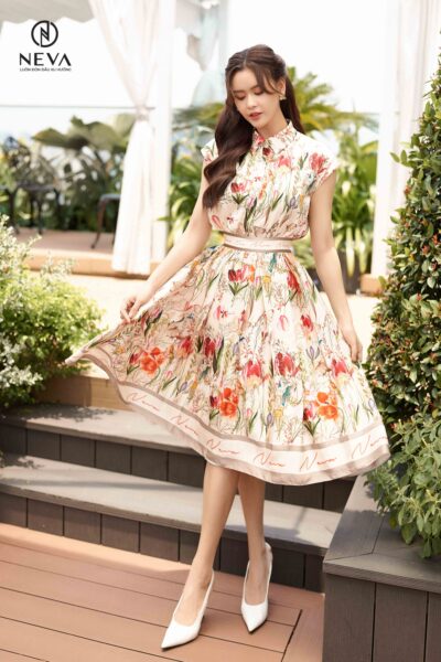 Alternative view of Đầm shirt dress in hoa 22S2W430519H019