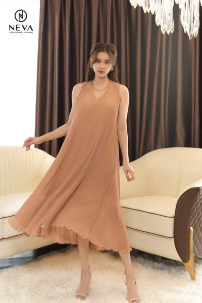 Alternative view of Váy maxi xuông dài dập li 22S2W420527T022