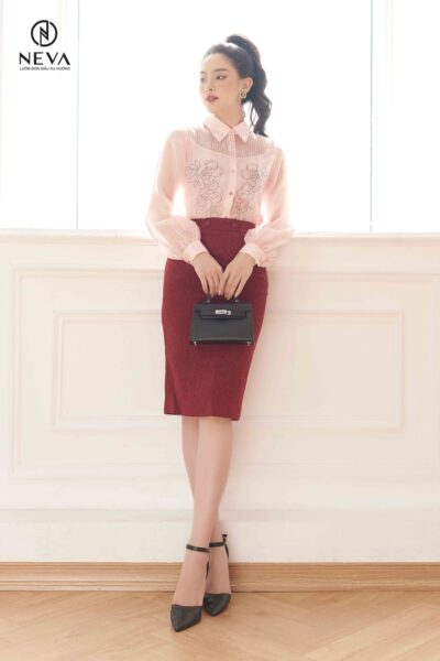 Alternative view of CHÂN VÁY BÚT CHÌ 21F2W310424T012