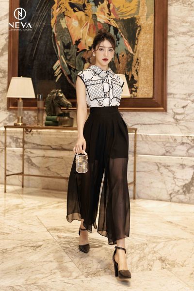 Alternative view of Sơ mi in logo neva đơn sắc 22S2W130545H010