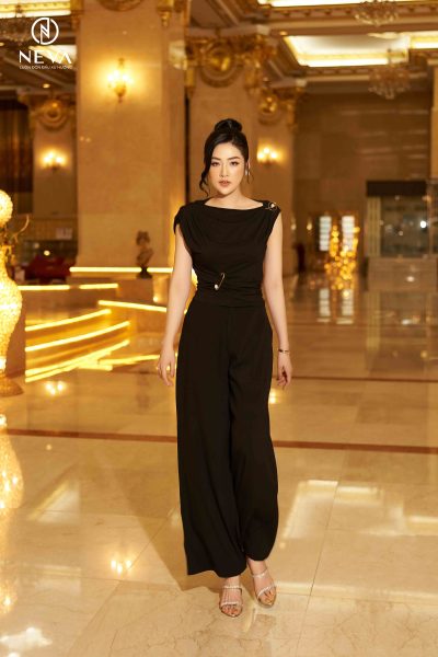 Alternative view of Quần suông đen 22S2W220562T011