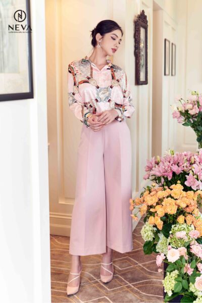 Alternative view of Sơ mi in hoa 4 cánh Neva 22S2W140626H019