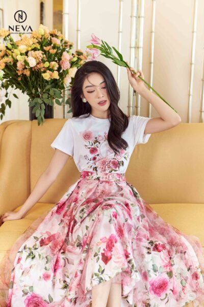 Alternative view of Phông hoa thược dược mix logo 22S2W500620T010