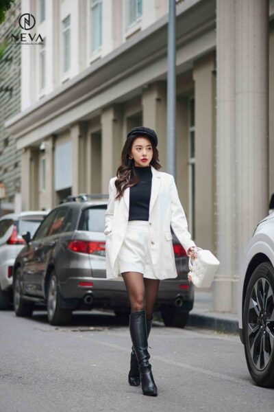 Alternative view of Áo blazer trắng 22F3W620664T010