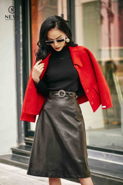 Alternative view of Chân váy da 22F2W320674T011