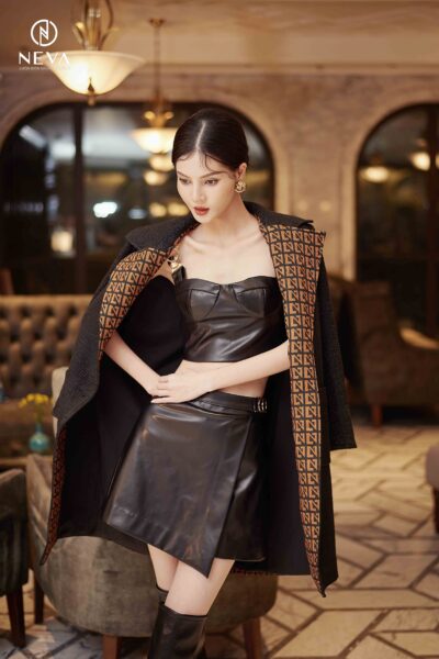 Alternative view of Quần giả váy da 22F3W200662T011