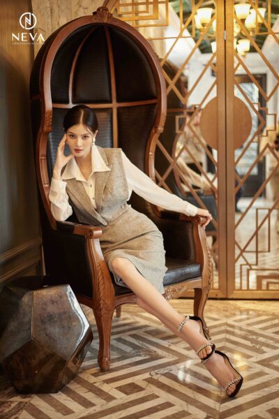 Alternative view of Sơ mi cổ đức tơ ánh 22F3W140666T010