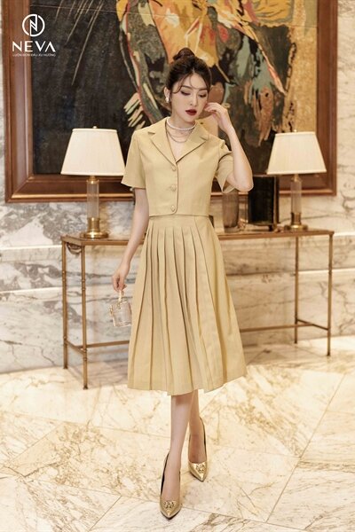 Áo vest lửng cổ điển 22S2W610535T013