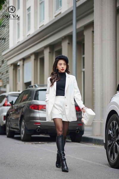 Quần sooc trắng 22F3W200664T010 - L