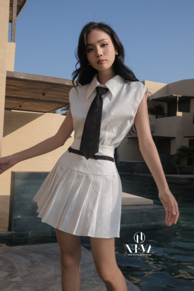 Áo sơ mi 𝐄𝐥𝐞𝐠𝐚𝐧𝐭 𝐠𝐨𝐥𝐟 𝐝𝐫𝐞𝐬𝐬 24S1W120021T010