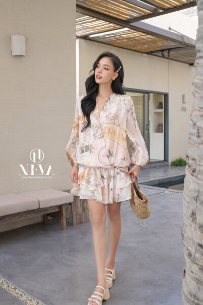 Alternative view of Đầm 𝗦𝘄𝗲𝗲𝘁 𝗘𝗹𝗲𝗴𝗮𝗻𝘁 𝗗𝗿𝗲𝘀𝘀 24S1W440029H019