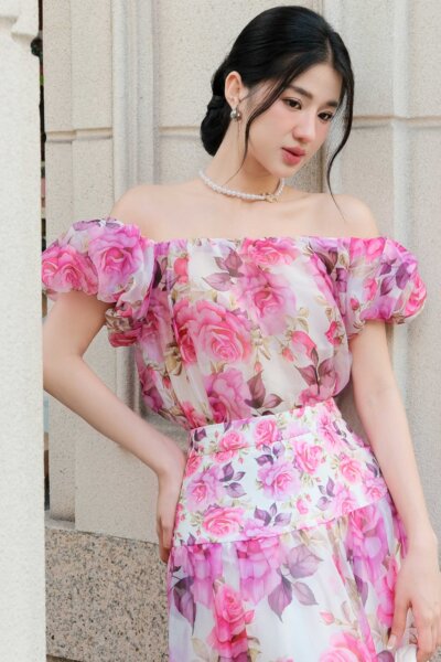 Áo sơ mi trễ vai Essential Wool 24S1W132001H021