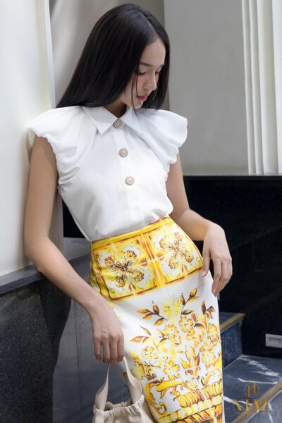 Alternative view of Chân váy Golden Veil 24S1W310087H013