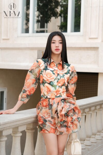 Alternative view of Chân váy hoa 3D Velvet Dream 24S1W300065H013