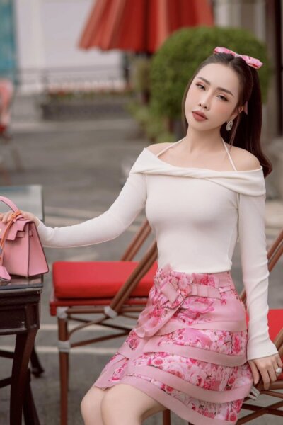 Alternative view of Chân váy chữ A Pastel Bloom 24S1W308001H021