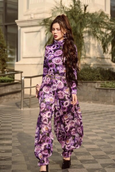 Quần dài dáng bom Wisp of Plum 25S1W224003H018