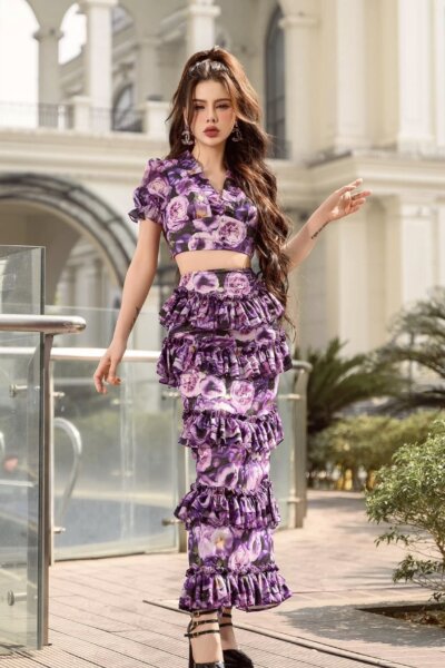 Alternative view of Chân váy bút chì dài midi Veil of Amethyst 25S1W314001H018