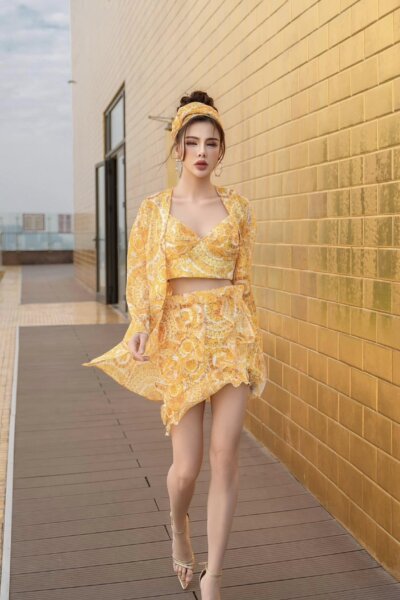 Alternative view of Chân váy mini A bèo rủ, lượn sóng Seraphic Rapture 25S1W301009H013