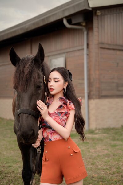 Alternative view of Quần sóc cạp liền Blushed Muse 25S1W205002T015