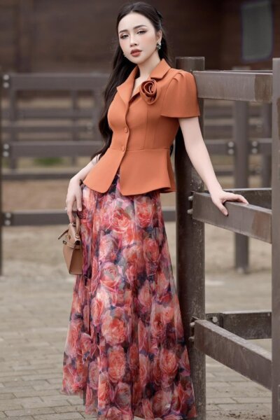 Chân váy Midi Golden Dusk 25S1W325001H015