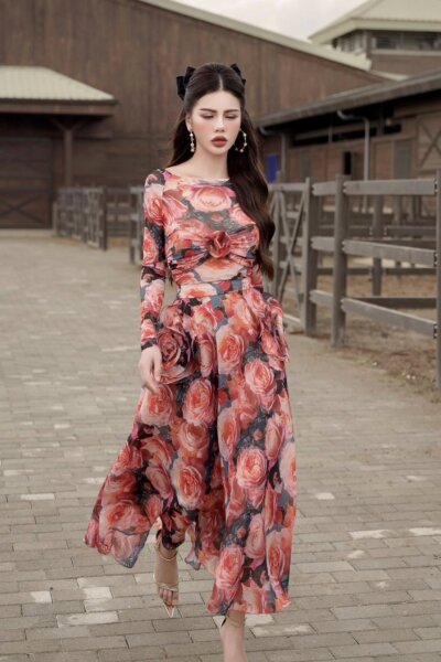 Alternative view of Chân váy xòe Midi Ethereal Touch 25S1W325003H015