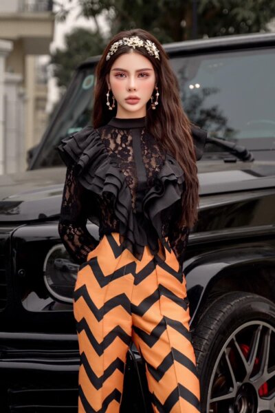 Alternative view of Quần ống loe, cạp cao Lumina 25S1W223001H013