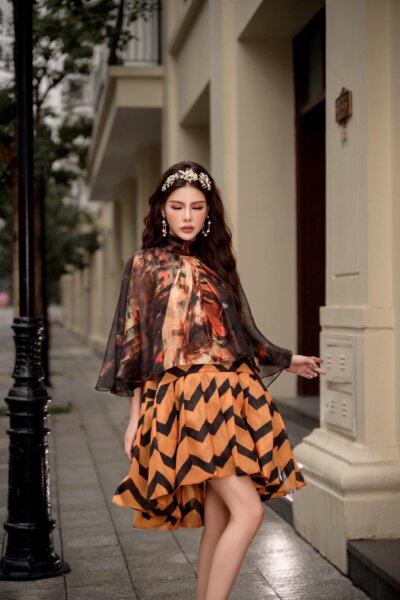 Alternative view of Đầm dáng baby doll trẻ trung Serenity 25S1W443002H013