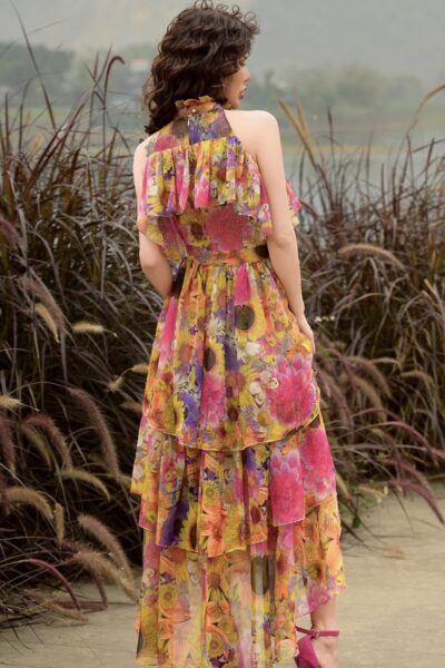 Alternative view of Đầm maxi yếm trẻ trung Sunlit Melody 25S1W429002H017