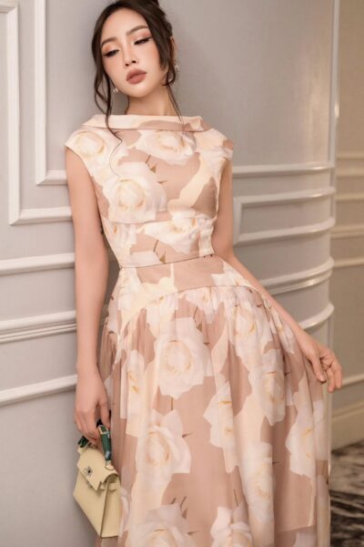 Alternative view of Đầm liền dài midi thanh lịch Blush Mirage 25S1W432003H021