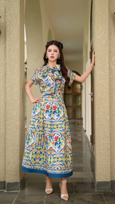 Chân váy xòe Midi Via del Cuore 25S1W313002H015