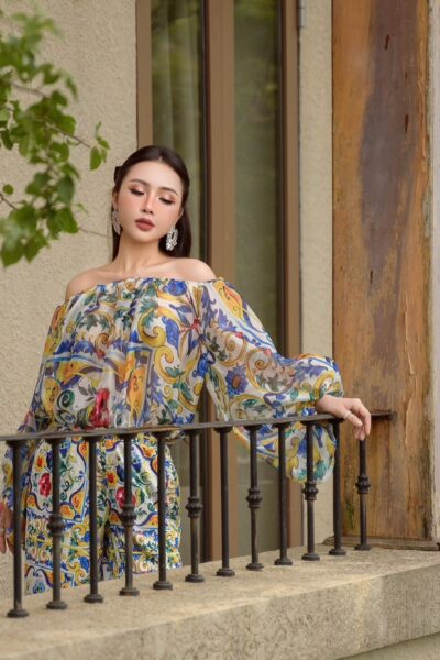 Alternative view of Áo trễ vai Silenzio Rosato 25S1W143002H015