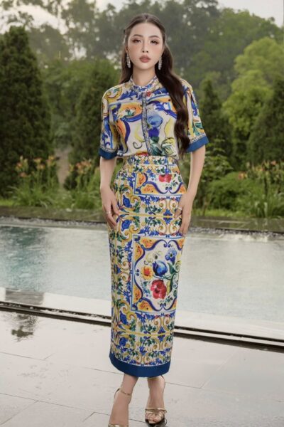 Alternative view of Chân váy bút chì midi 2 lớp Ritmo di Sole 25S1W313001H015