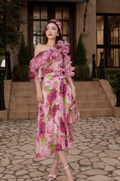 Chân váy Midi xòe Muse Blanche 25S1W326006H021