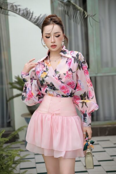 Alternative view of Chân váy mini A Pétale d’Amour 25S1W302103T021