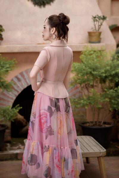 Alternative view of Chân váy maxi Fleur de Soie 25S1W322103T021