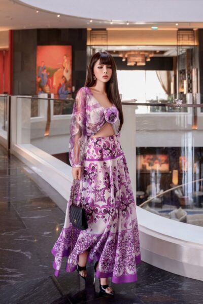 Chân váy xòe maxi Vita Regale 25S1W320901H016