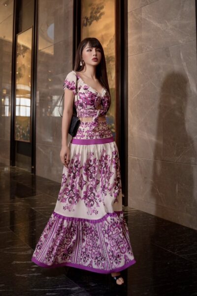 Alternative view of Chân váy maxi xòe Eterna Maestà 25S1W320904H016