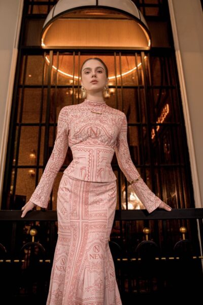 Alternative view of Chân váy đuôi cá maxi Reine Silencieuse 25S1W310504T022